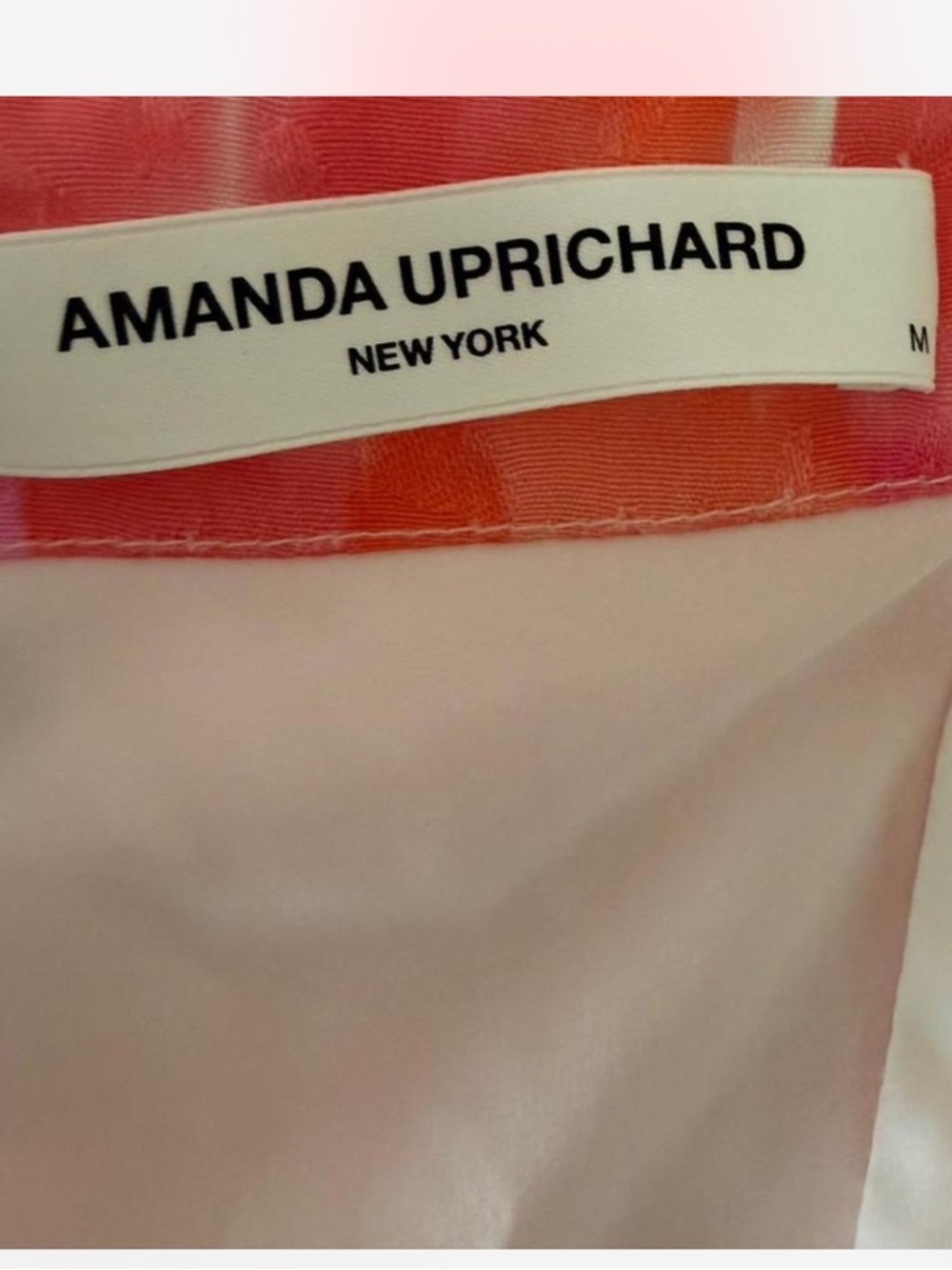 Amanda Uprichard Coral-Pink Square Neck Tiered Mini Dress - Picture 6 of 7